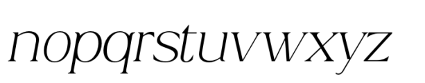 Acosta Thin Italic Font LOWERCASE