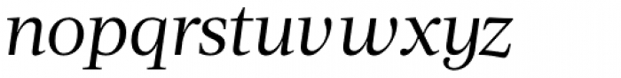 Acta Book Italic Font LOWERCASE