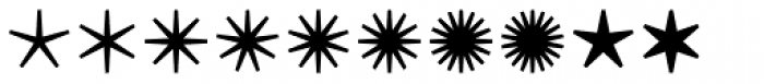 Acta Symbols Stars Font UPPERCASE
