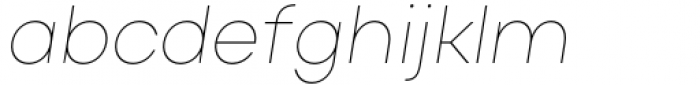 Actay Thin Italic Font LOWERCASE