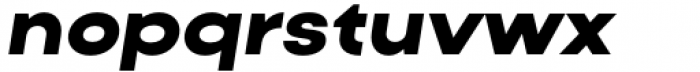 Actay Wide Black Italic Font LOWERCASE