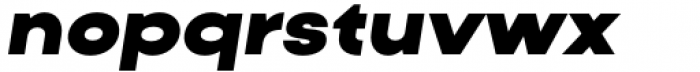 Actay Wide Extra Black Italic Font LOWERCASE
