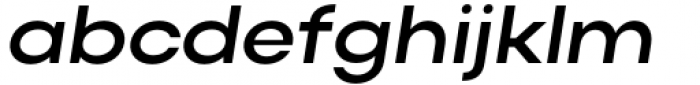 Actay Wide Semi Bold Italic Font LOWERCASE