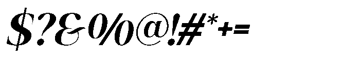 Acthirey Oblique Font OTHER CHARS