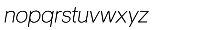 Active Uno Light Italic Font LOWERCASE