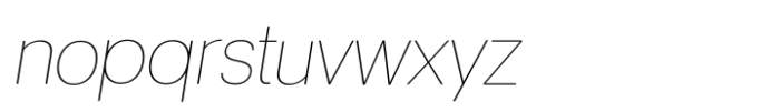 Active Uno Thin Italic Font LOWERCASE