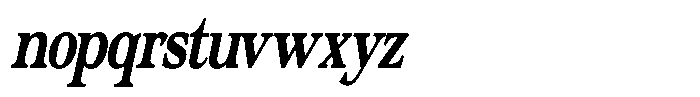Actualis Bold Condensed Italic Font LOWERCASE