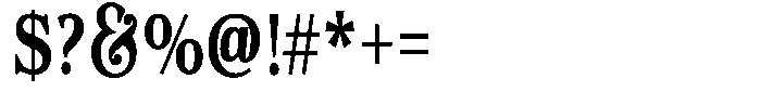 Actualis Bold Condensed Font OTHER CHARS