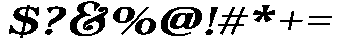 Actualis Bold Expanded Italic Font OTHER CHARS