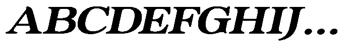 Actualis Bold Expanded Italic Font UPPERCASE