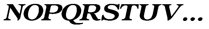Actualis Bold Expanded Italic Font UPPERCASE