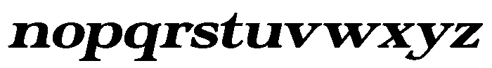 Actualis Bold Expanded Italic Font LOWERCASE