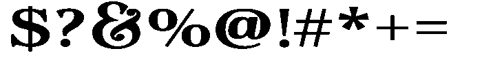 Actualis Bold Expanded Font OTHER CHARS