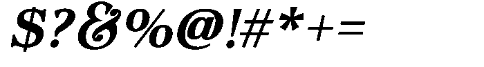 Actualis Bold Italic Font OTHER CHARS