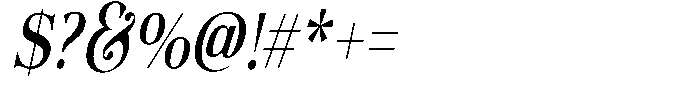 Actualis Light Condensed Italic Font OTHER CHARS