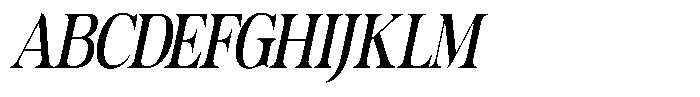 Actualis Light Condensed Italic Font UPPERCASE