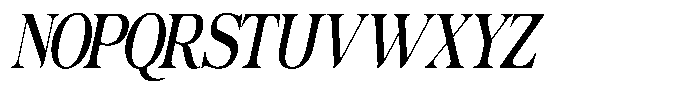 Actualis Light Condensed Italic Font UPPERCASE
