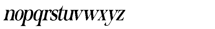 Actualis Light Condensed Italic Font LOWERCASE