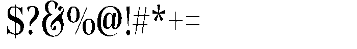 Actualis Light Condensed Font OTHER CHARS