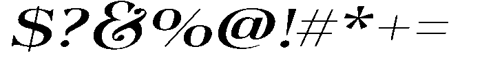 Actualis Light Expanded Italic Font OTHER CHARS