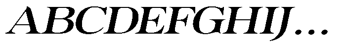 Actualis Light Expanded Italic Font UPPERCASE