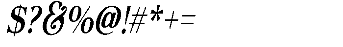 Actualis Medium Condensed Italic Font OTHER CHARS