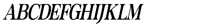 Actualis Medium Condensed Italic Font UPPERCASE