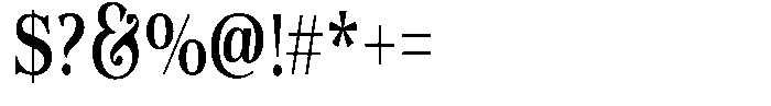 Actualis Medium Condensed Font OTHER CHARS