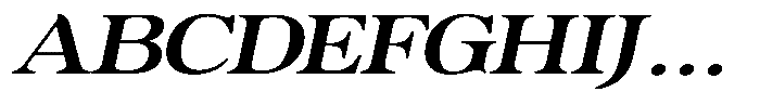 Actualis Medium Expanded Italic Font UPPERCASE