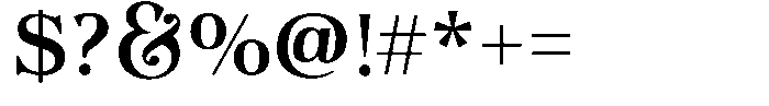 Actualis Medium Font OTHER CHARS