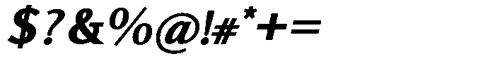 Actuarius Black Italic Font OTHER CHARS