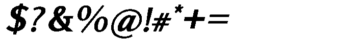 Actuarius Bold Italic Font OTHER CHARS