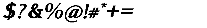 Actuarius Extra Bold Italic Font OTHER CHARS