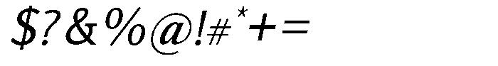 Actuarius Extra Light Italic Font OTHER CHARS
