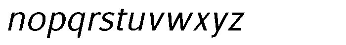 Actuarius Extra Light Italic Font LOWERCASE