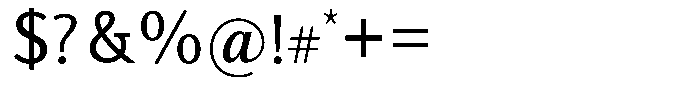 Actuarius Extra Light Font OTHER CHARS