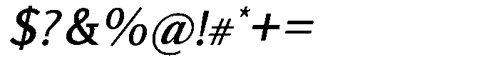 Actuarius Italic Font OTHER CHARS