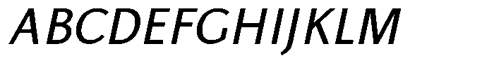 Actuarius Light Italic Font UPPERCASE