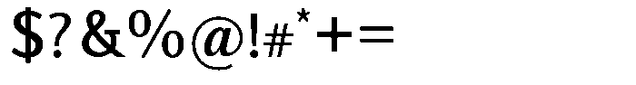 Actuarius Regular Font OTHER CHARS