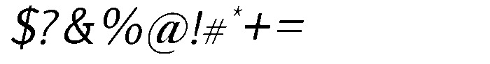 Actuarius Thin Italic Font OTHER CHARS