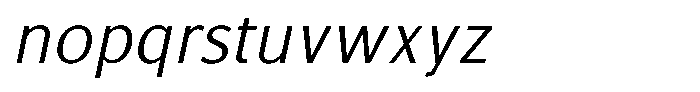 Actuarius Thin Italic Font LOWERCASE