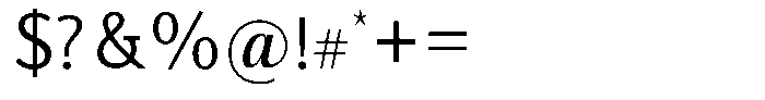Actuarius Thin Font OTHER CHARS