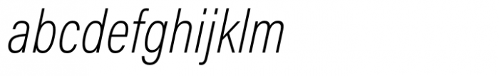 Acumin Condensed Extra Light Italic Font LOWERCASE