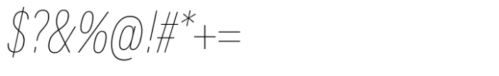 Acumin Pro Condensed Thin Italic Font OTHER CHARS