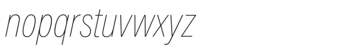 Acumin Pro Condensed Thin Italic Font LOWERCASE