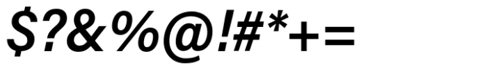 Acumin SemiCondensed Semibold Italic Font OTHER CHARS