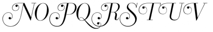 Acustica Caps Italic Swashes Font UPPERCASE