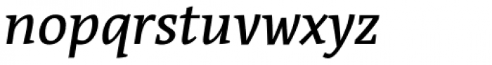 Acuta Book Italic Font LOWERCASE