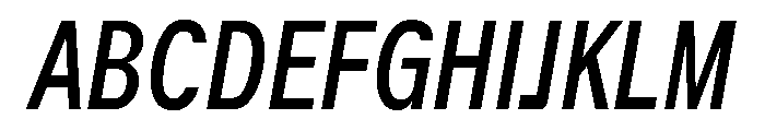 ACE CompressedItalic Instance Font UPPERCASE