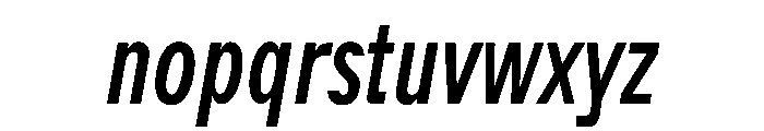 ACE CompressedItalic Instance Font LOWERCASE
